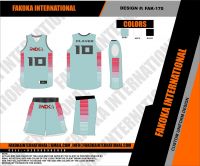 Grey Red Basketball Uniforms